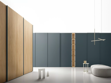 PROFILO - Sectional wooden wardrobe with sliding doors by Santalucia Mobili - view 3